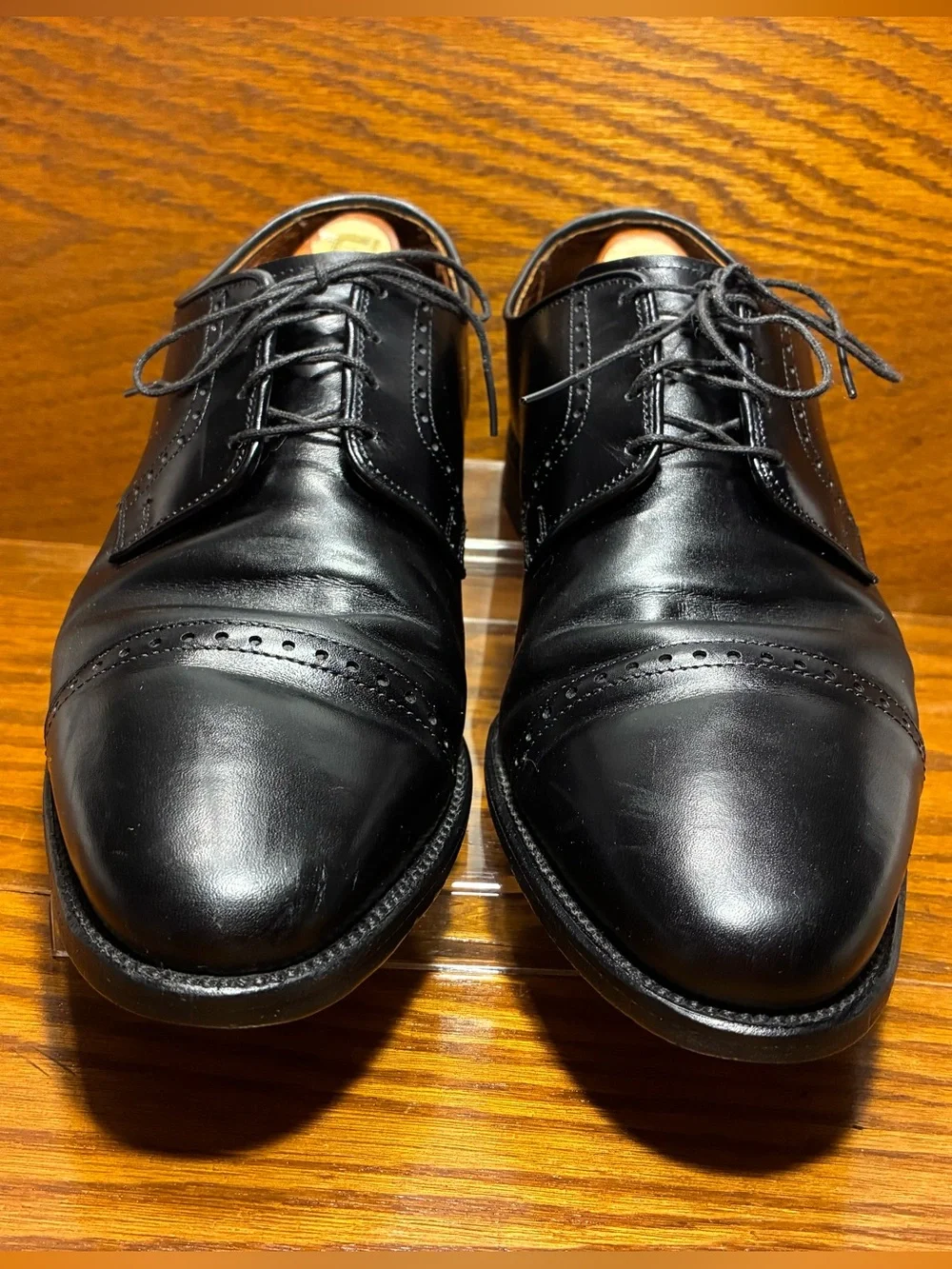 Allen Edmonds Clifton USA Made Cap Toe Derby Oxford Shoes Black Leather Men’s 11